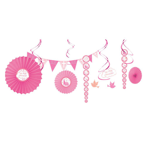 Picture of COMMUNION CHURCH PINK DECORATION KIT - 18 PIECES